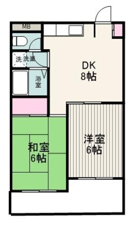 サンヒルズ金子の物件間取画像